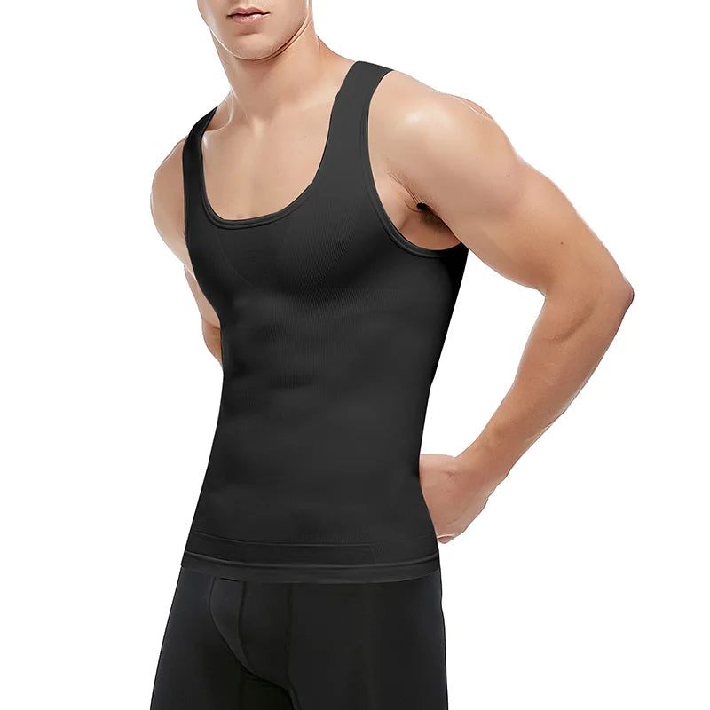 Compression Tank Top – Abdomen Slimming Body Shaper for Gynecomastia Support