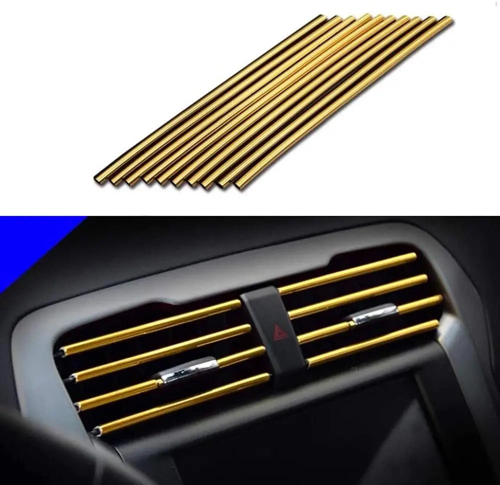 Car Air Vent Trim Strips – U Style Interior Decoration for Auto Dashboard