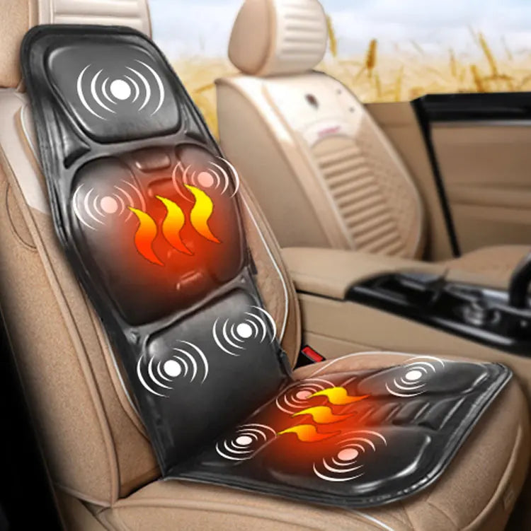 Electric Back Massage Cushion – Heating Vibrator for Home Office Pain Relief