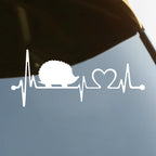 Hedgehog Heartbeat Vinyl Decal – Waterproof Sticker for Cars and Laptops