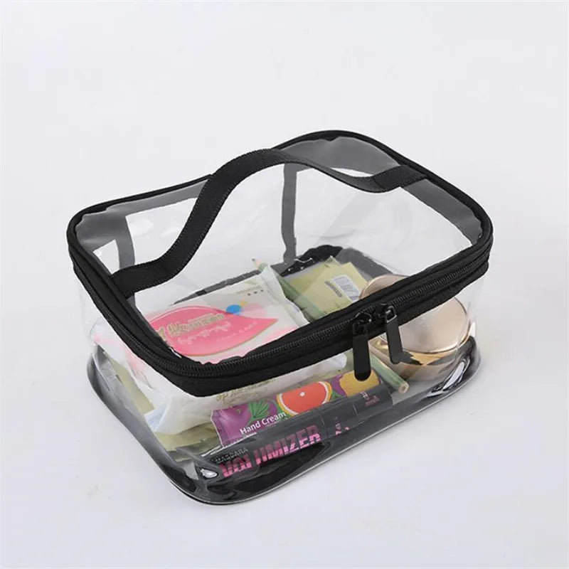 Transparent PVC Cosmetic Bag – Waterproof Makeup Organizer for Travel Toiletries
