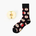 Novelty Food Print Crew Socks – Funny Cartoon Cotton Socks for Casual Wear
