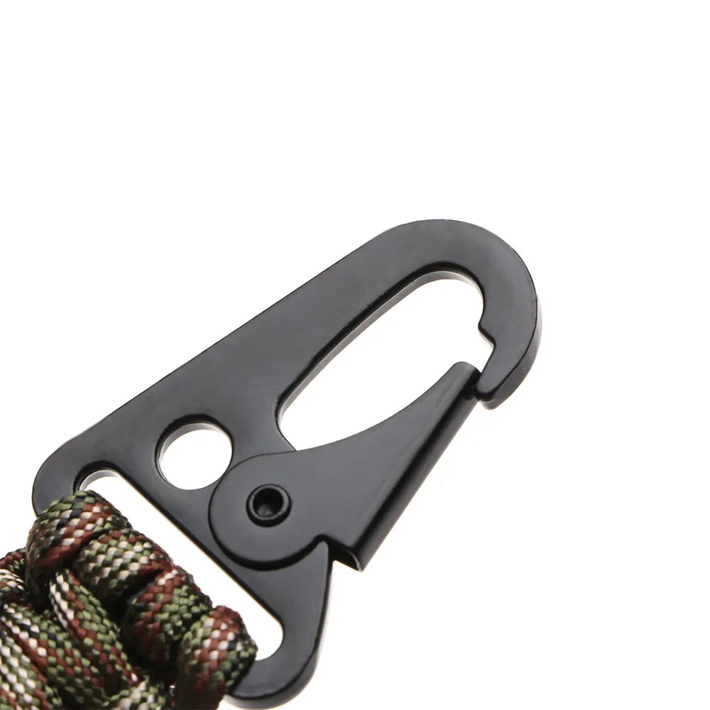 Paracord Survival Keychain – Military Carabiner for Outdoor Camping Gear