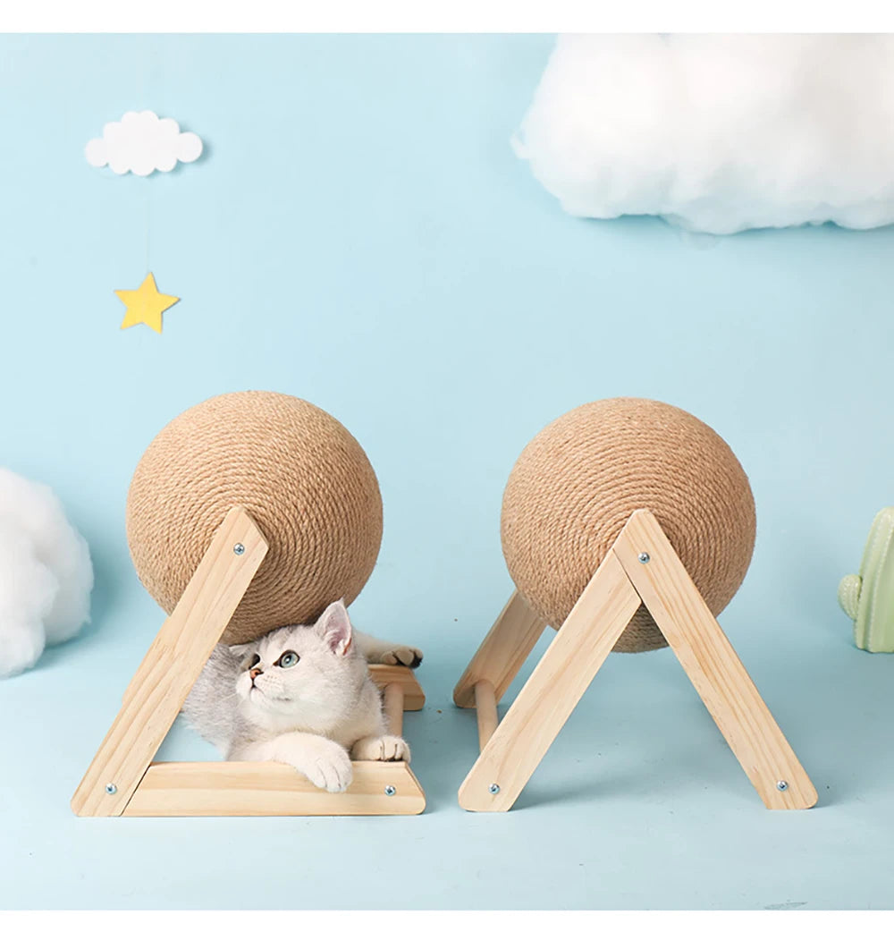 Sisal Rope Scratching Ball – Interactive Claw Grinder for Cat Exercise