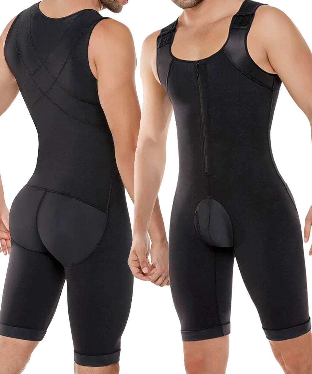 Men's Compression Bodysuit – Tummy Control Shapewear for Slimming and Workout