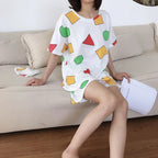 Crayon Shin-chan Cotton Pajama Set – Summer Sleepwear for Couples