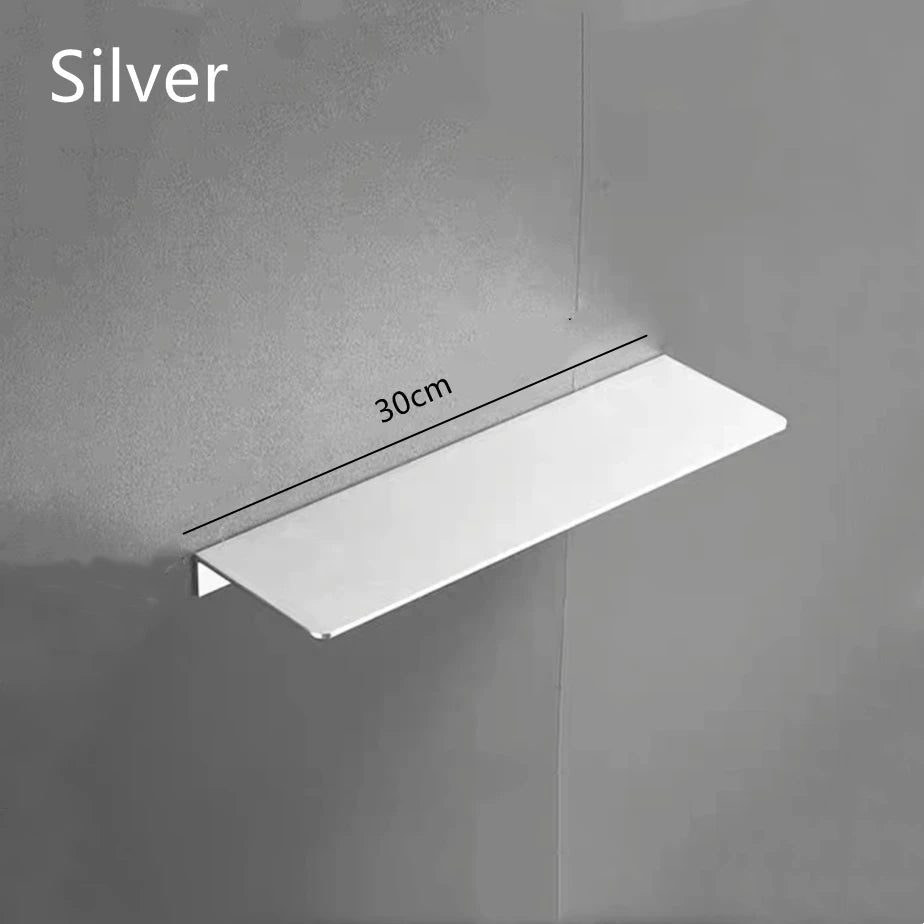 Aluminum Wall Storage Shelf – Bathroom Mirror Organizer for Shower Room