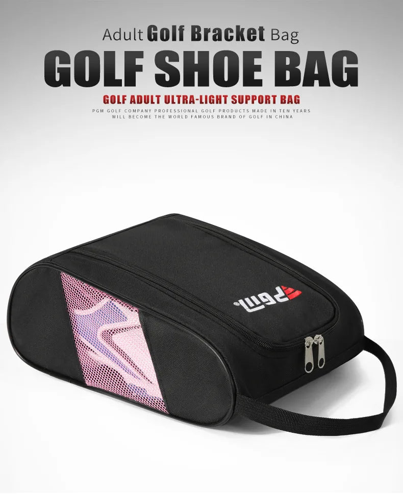 Portable Golf Shoe Bag – Breathable Nylon Carrier for Sports Accessories