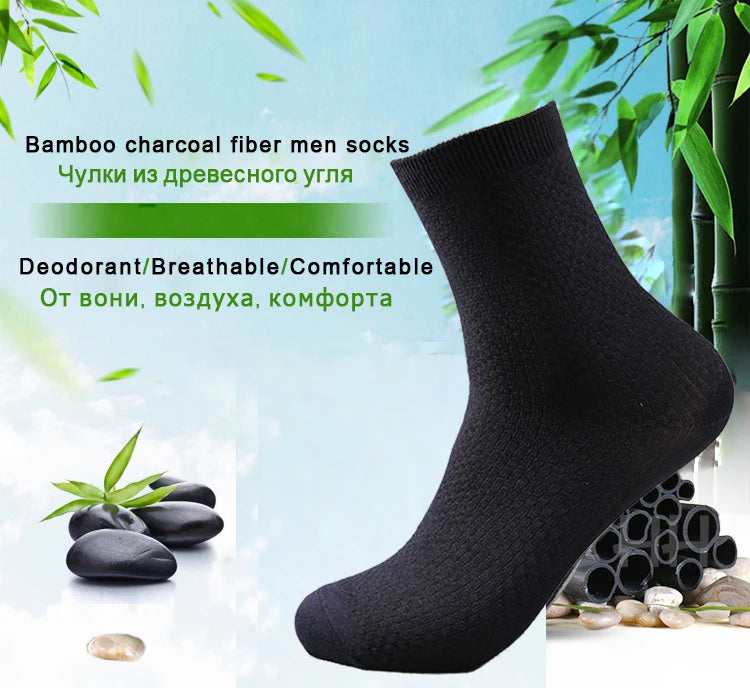 Bamboo Fiber Compression Socks – Men's Business Casual Dress for Comfort