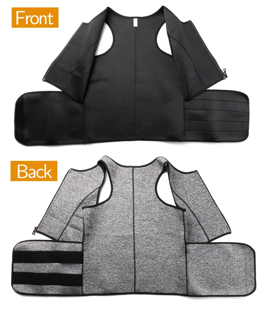 Men Sweat Sauna Vest – Neoprene Body Shaper for Gym Weight Loss
