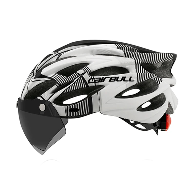 Adjustable Cycling Helmet – LED Light Visor for Road and Mountain Bike