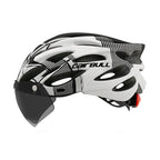 Adjustable Cycling Helmet – LED Light Visor for Road and Mountain Bike