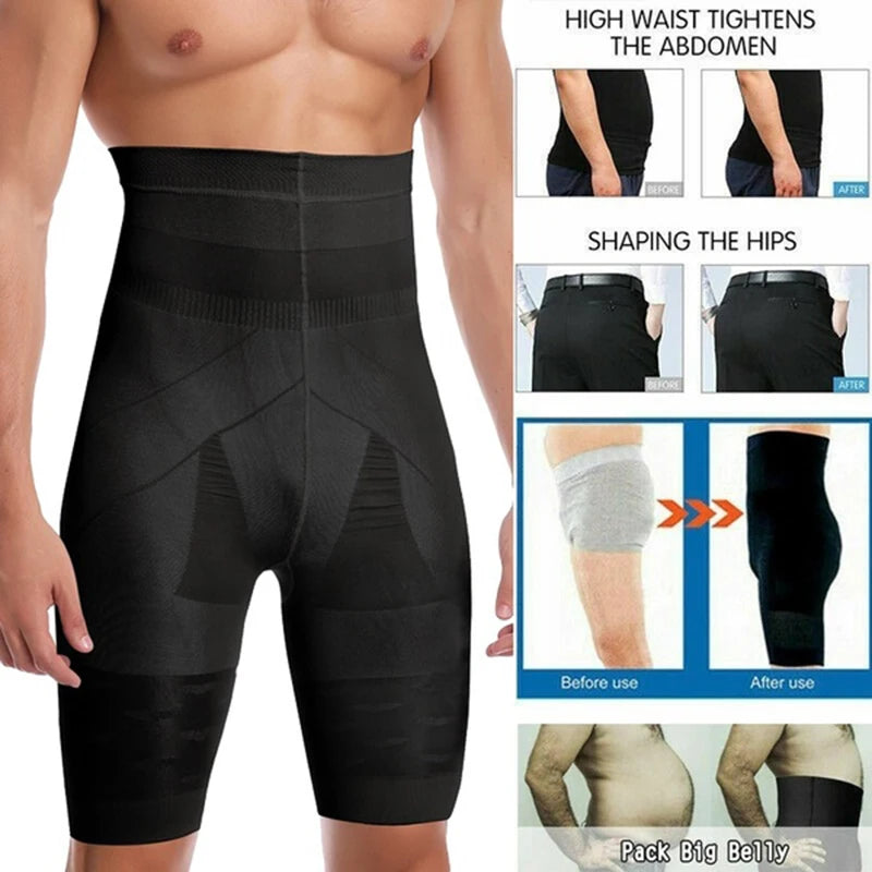 Compression Waist Trainer Shorts – Slimming Body Shaper for Men