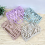 Foldable Mesh Laundry Basket – Portable Plastic Bin for Bathroom Organization