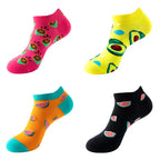 Avocado Cotton Boat Socks – Funny Fruit Pattern for Men and Women