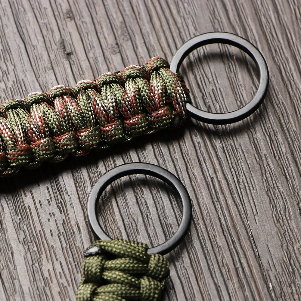 Paracord Survival Keychain – Military Carabiner for Outdoor Camping Gear