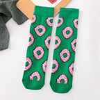 Novelty Food Print Crew Socks – Funny Cartoon Cotton Socks for Casual Wear