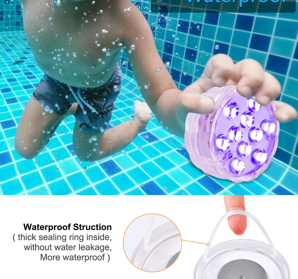 RGB Underwater LED Light – Remote Controlled Lamp for Swimming Pools and Aquariums