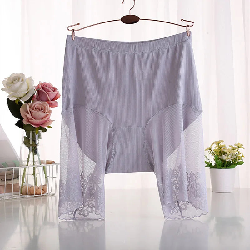 Plus Size Anti-Chafe Shorts – Seamless Lace Underskirt for Summer Comfort