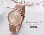 Rose Gold Stainless Steel Watch – Japan Quartz Waterproof for Ladies
