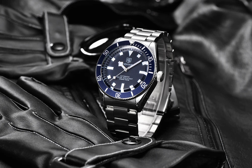 Automatic Mechanical Wristwatch – Stainless Steel for Business Men