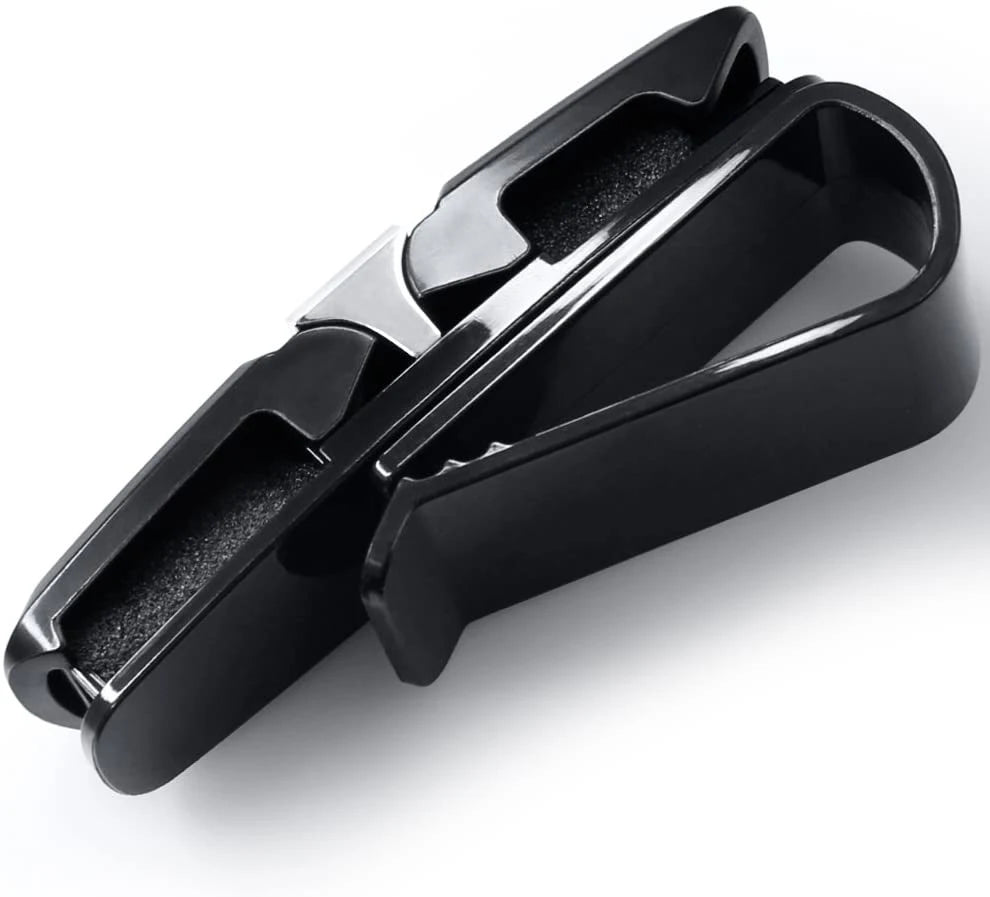 Car Sun Visor Glasses Holder – ABS Eyewear Ticket Clip for Auto Accessories