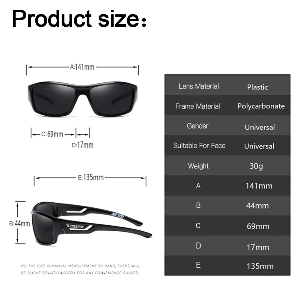 Polarized Designer Sunglasses – HD UV400 Eyewear for Driving and Fishing