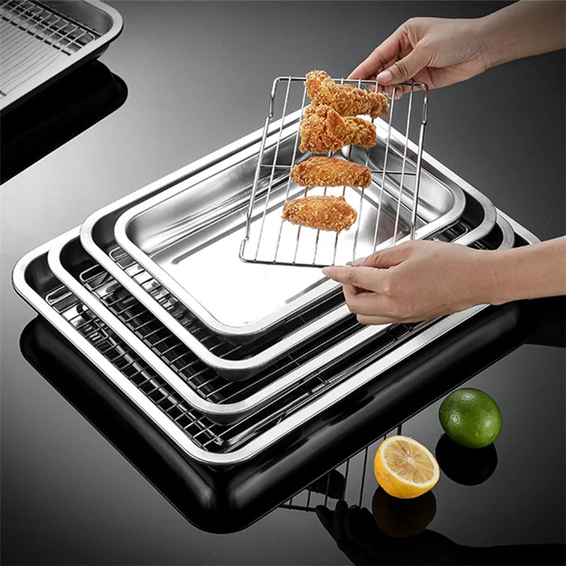 Stainless Steel Cooling Rack – Non-Stick Mesh Tray for Baking and BBQ