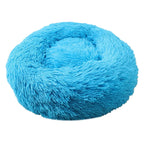 100cm Plush Donut Pet Bed – Calming Round Mat for Large Dogs and Cats