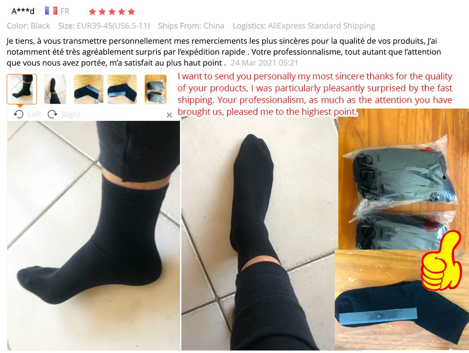 Cotton Blend Business Socks – Soft Breathable Footwear for Men Size 6.5-14