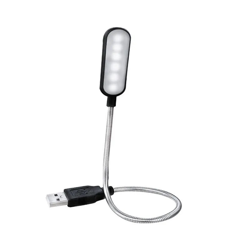 Portable 4 LED Book Lamp – USB Rechargeable Light for Reading and Travel
