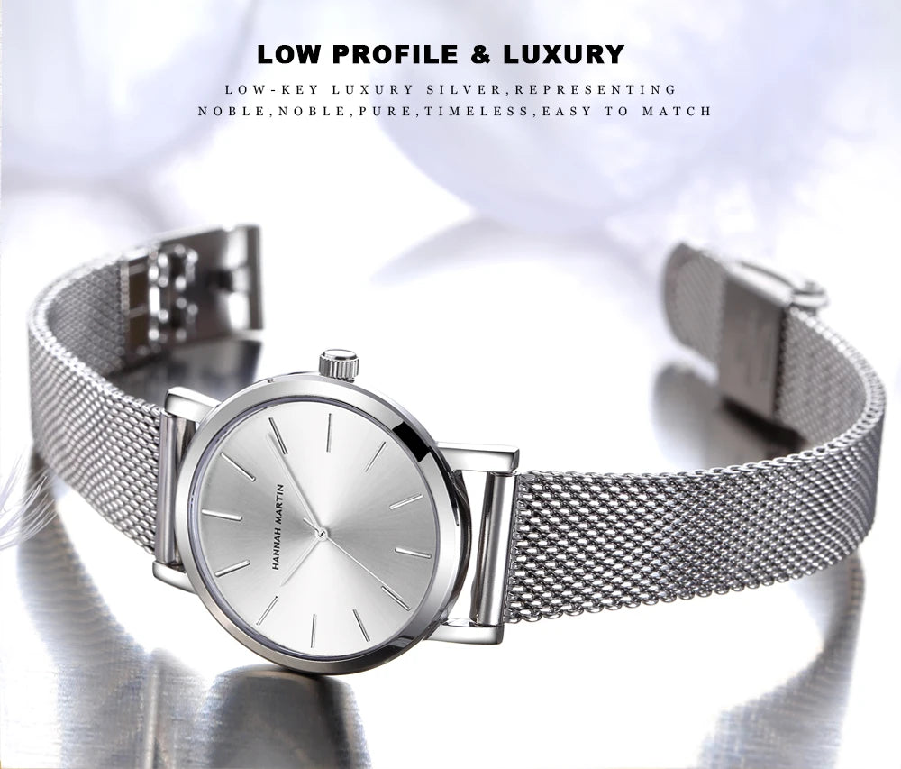 Rose Gold Stainless Steel Watch – Japan Quartz Waterproof for Ladies