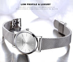 Rose Gold Stainless Steel Watch – Japan Quartz Waterproof for Ladies