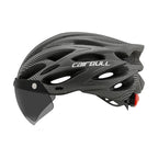Adjustable Cycling Helmet – LED Light Visor for Road and Mountain Bike