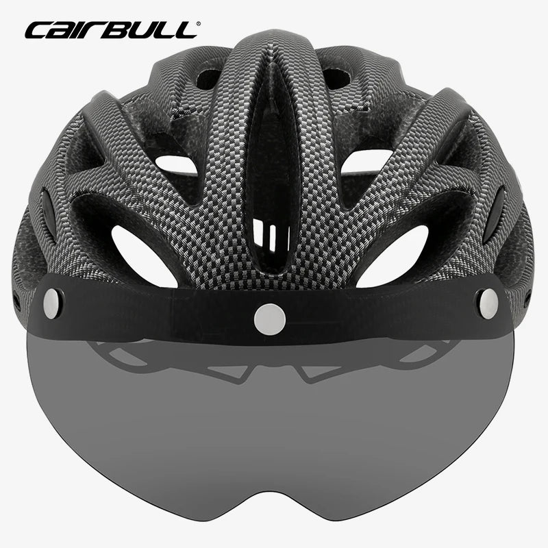 Adjustable Cycling Helmet – LED Light Visor for Road and Mountain Bike