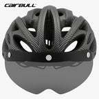 Adjustable Cycling Helmet – LED Light Visor for Road and Mountain Bike