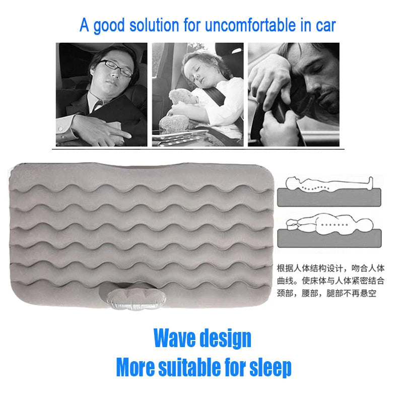 Inflatable Car Mattress – Universal Back Seat Bed for Outdoor Camping