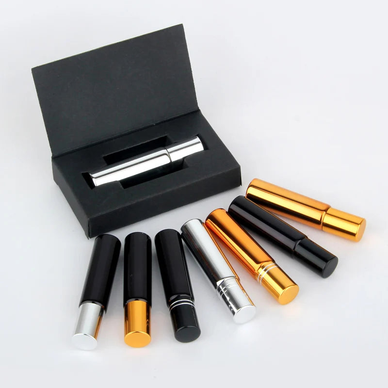 10ml Glass Roller Bottles – Stainless Steel Essential Oil Vials for Travel