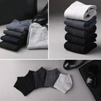 Bamboo Fiber Ankle Socks – Breathable Business Footwear for Men EU 39-48