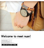 Leather Quartz Men Watch – Night Light Dial for Business Casual Attire