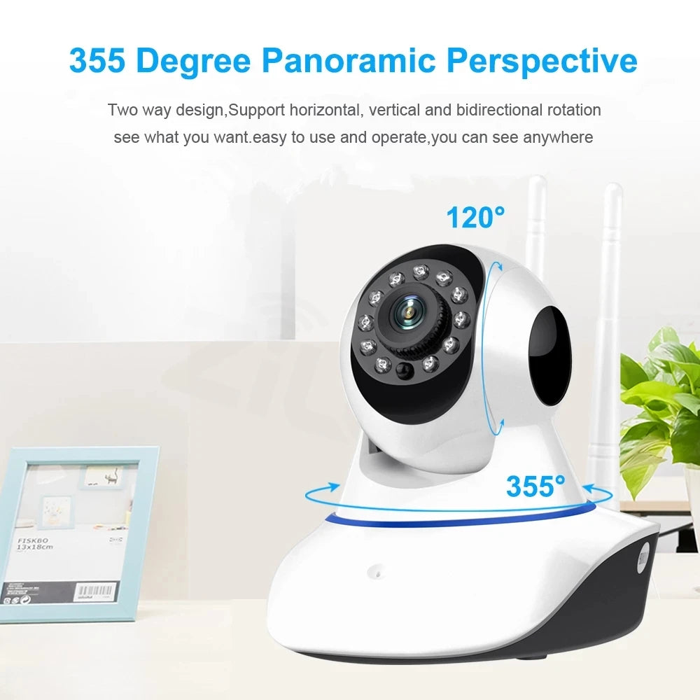 Wireless Pan Tilt Security Camera – 1080P WiFi Monitor for Home Indoor Safety