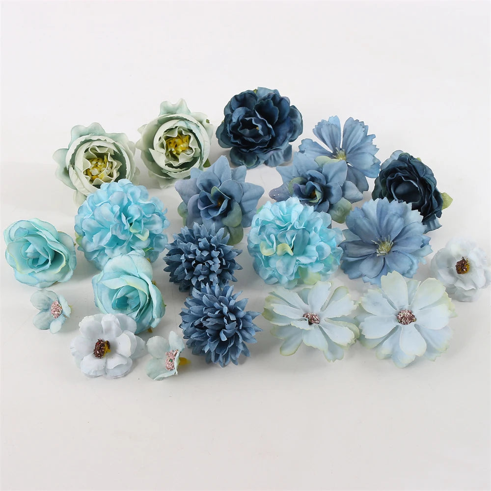 Artificial Flower Heads – Silk Craft Supplies for Wedding Home Decoration