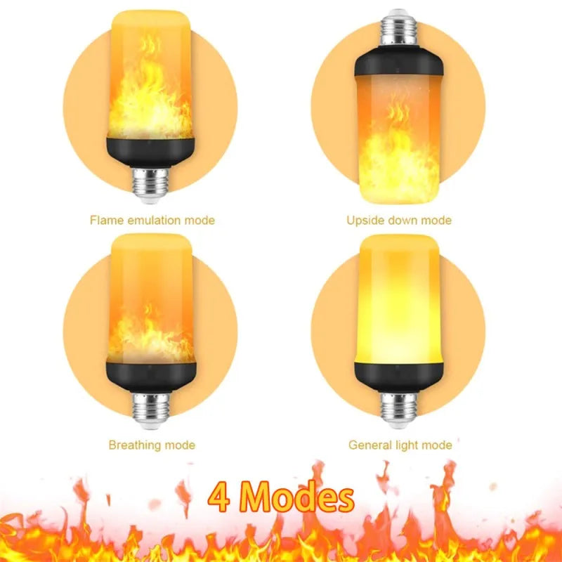 LED Flame Effect Light Bulb – Dynamic Fire Simulation for Home Decoration