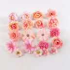Artificial Flower Heads – Silk Craft Supplies for Wedding Home Decoration