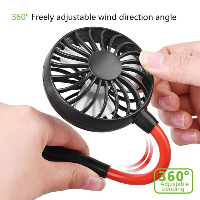 Rechargeable Neck Fan – Portable 3-Speed Hands-Free Cooling for Sports