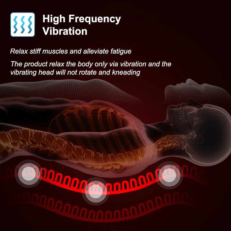 Electric Back Massage Cushion – Heating Vibrator for Home Office Pain Relief