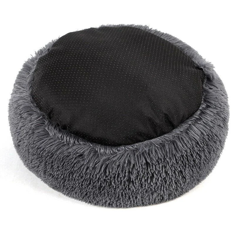 100cm Plush Donut Pet Bed – Calming Round Mat for Large Dogs and Cats