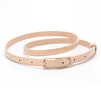 Thin Faux Leather Waist Belt – Adjustable Fashion Accessory for Dress Jeans