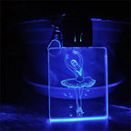 Acrylic LED Keychain – RGB Light Up Key Pendant for DIY Wedding Decor Gifts