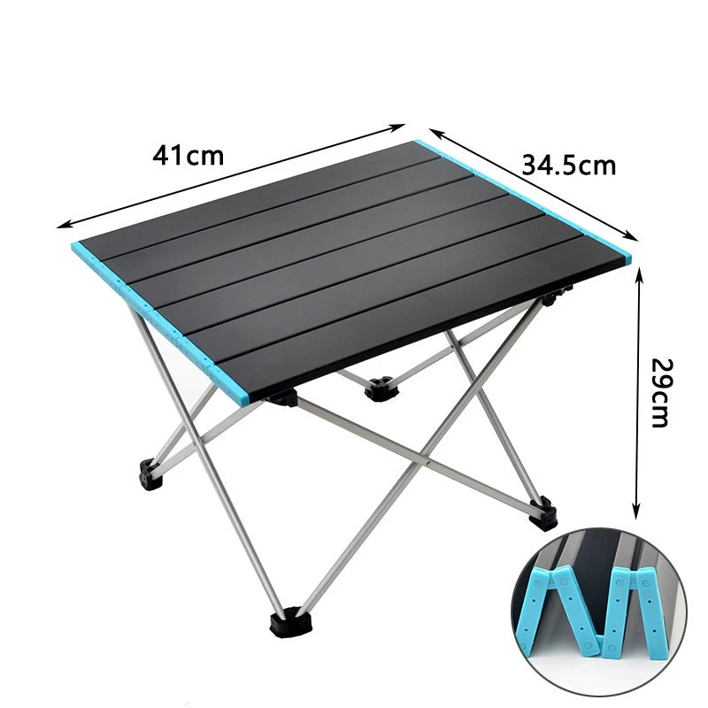 Portable Aluminum Camping Table – Foldable Outdoor Desk for Picnic and BBQ